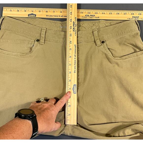 G.H. Bass Denim Straight Leg Cotton Pants, Men 38x32 Brown/Khaki Utility Jeans - Picture 7 of 10